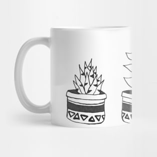 Succulent Trio-- cactus art, trendy gifts, nature lovers Mug